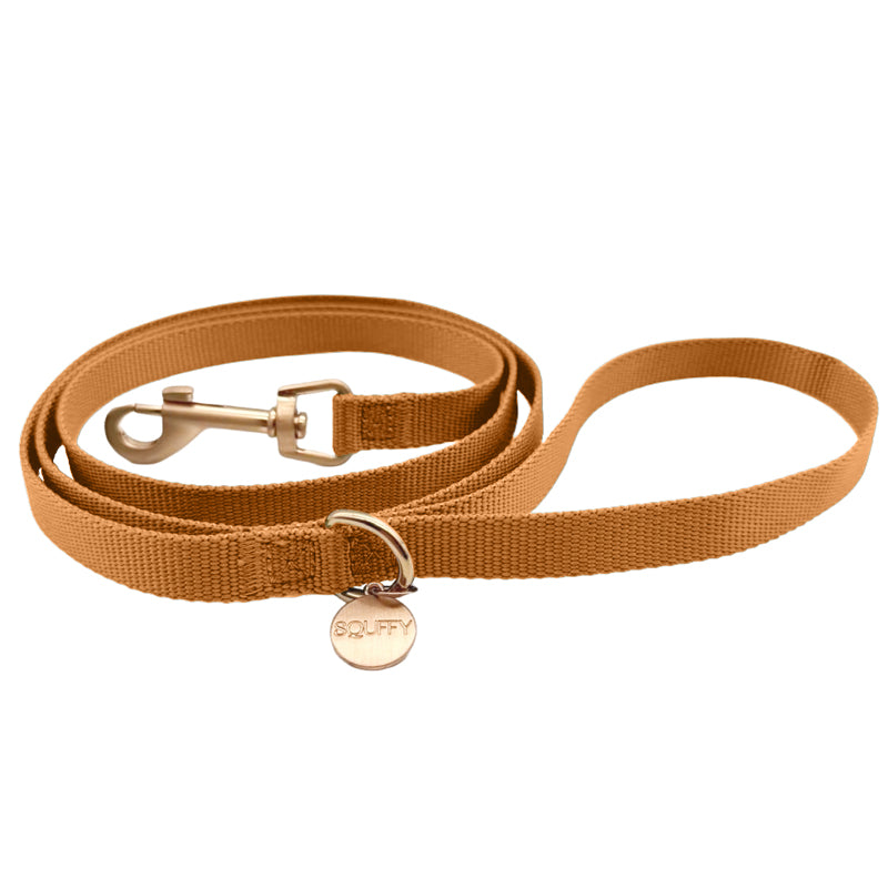 Classic Dog Leash Honey Drift Cognac Brown