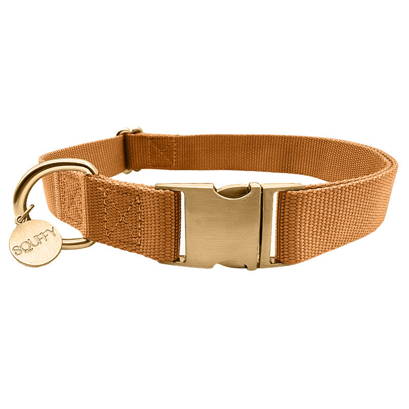Classic Dog Collar Honey Drift Cognac Brown