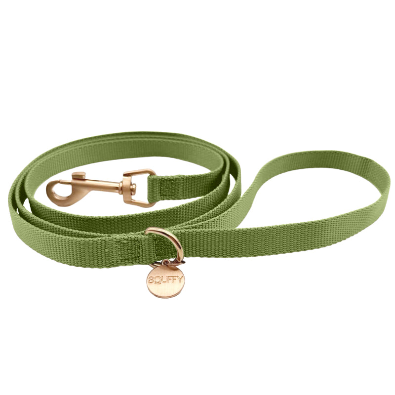 Puppy Dog Leash Moss Breeze Olive Green