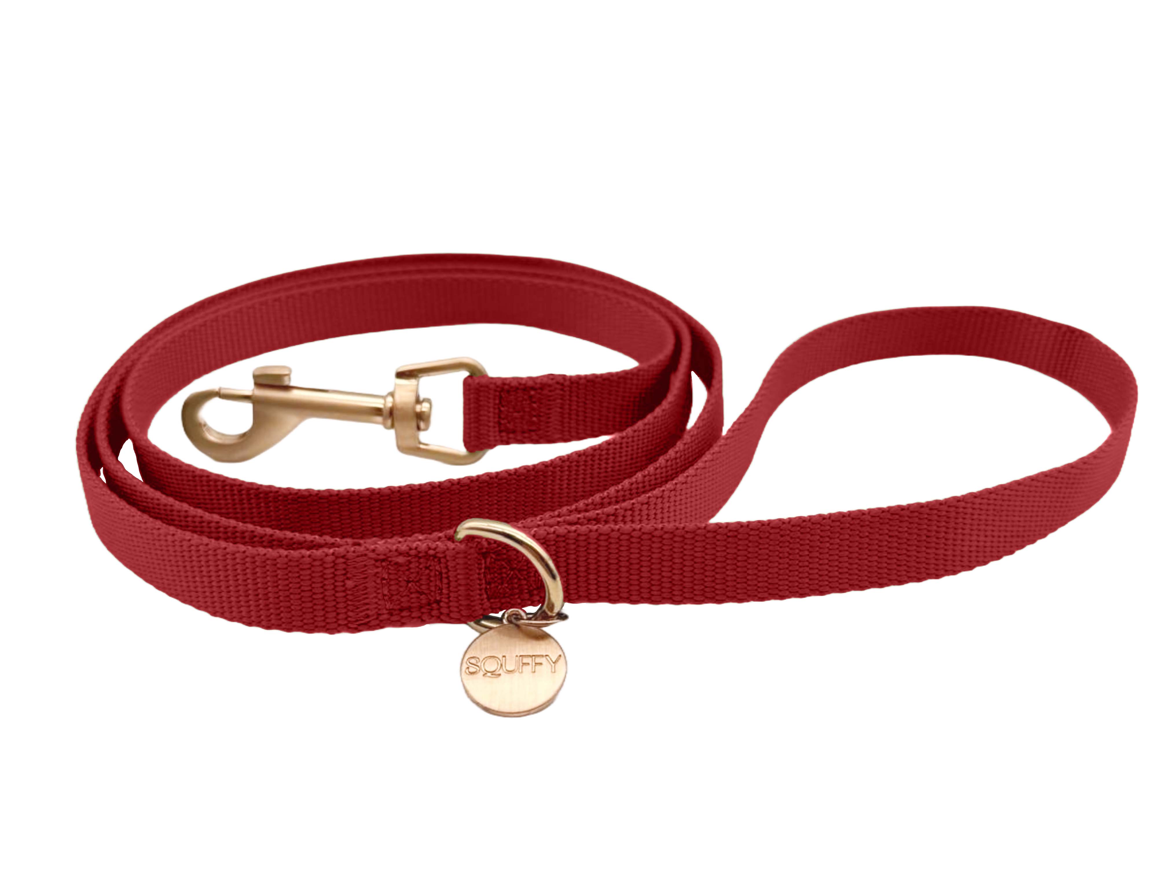 Classic Dog Leash Ruby Gale Ruby Red