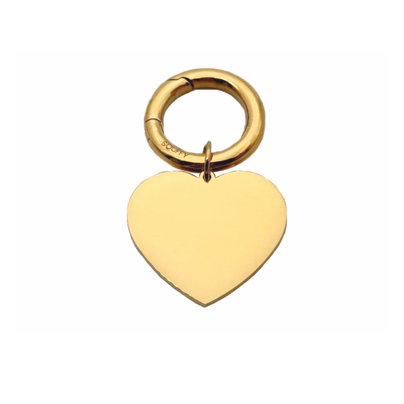 Engraved Heart Dog Tag
