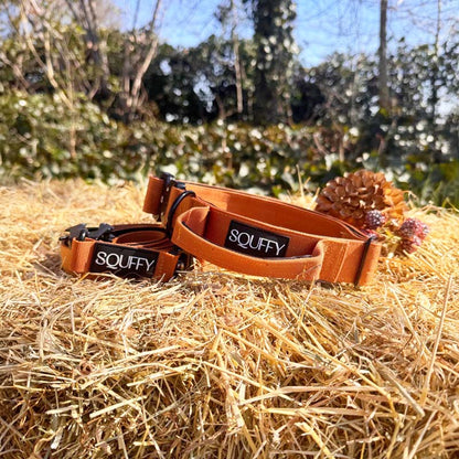 Tactical Dog Collar Honey Maze Cognac Brown