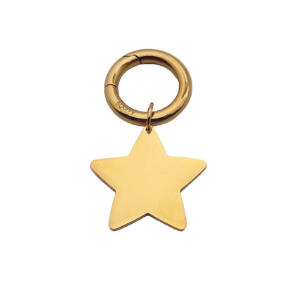 Engraved Star Dog Tag